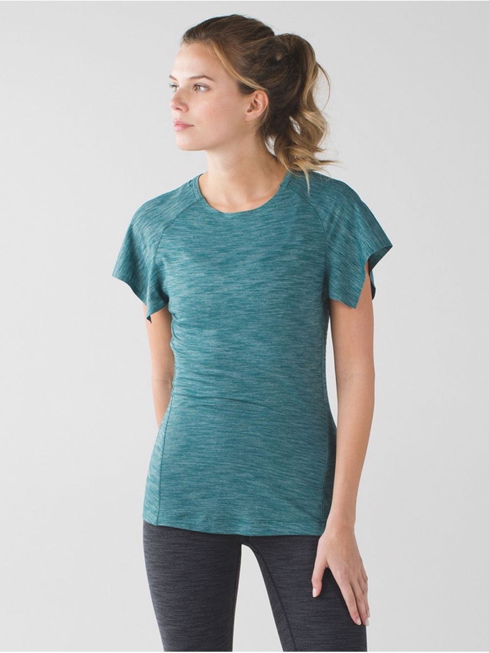 Lululemon &go Take-Off Tee - Heathered Forage Teal